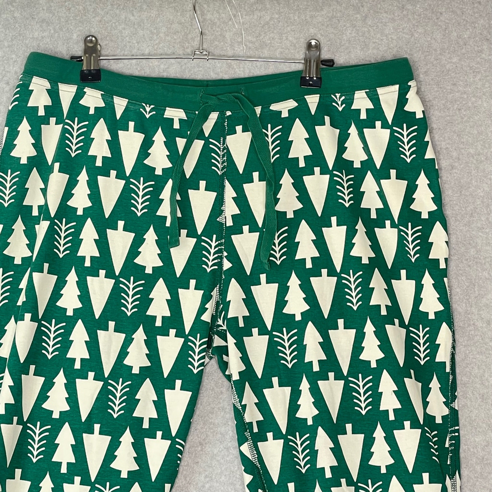 Hanna Andersson Green Christmas Tree Pajama Bottoms XL - Picture 4 of 7